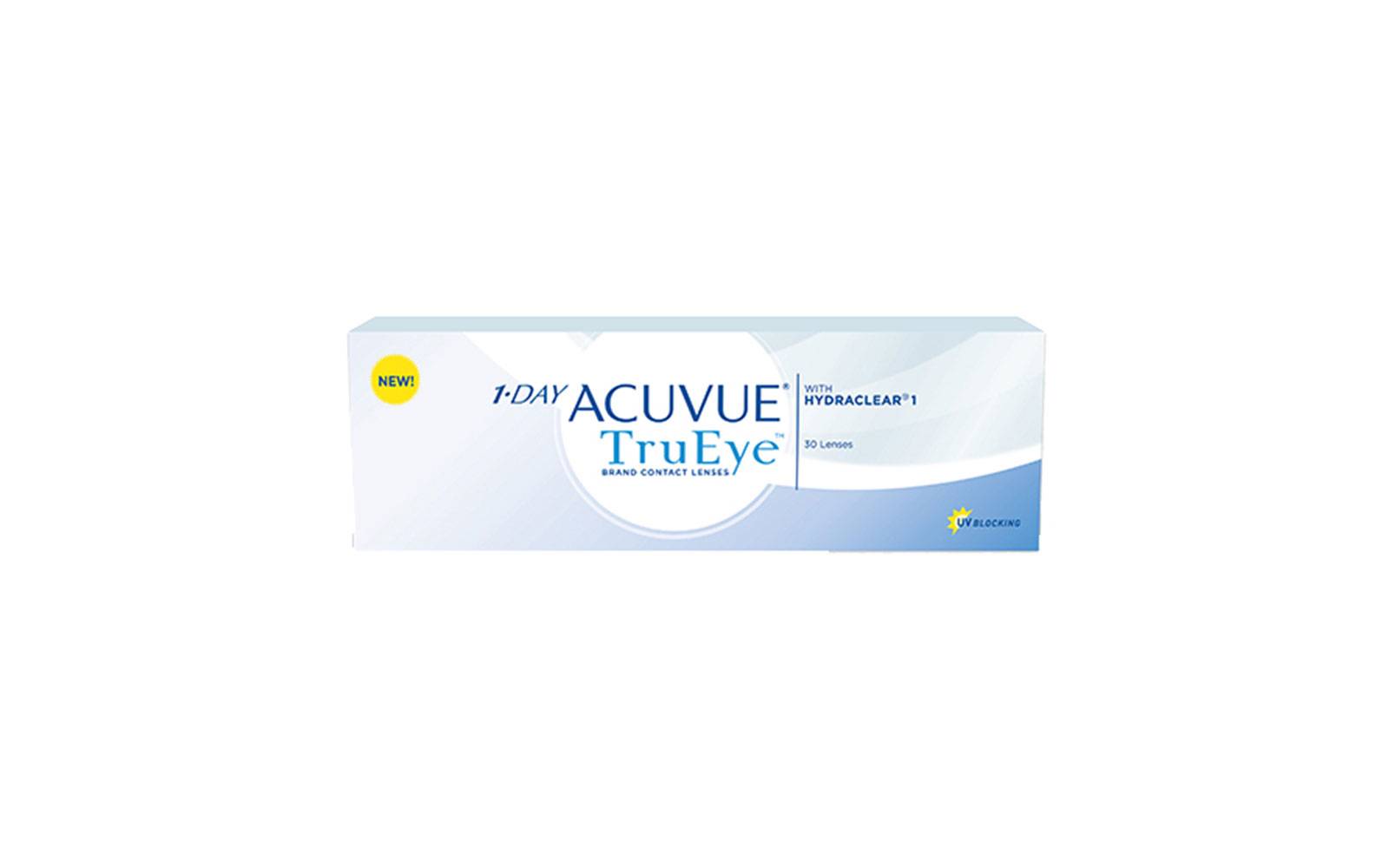 Lentilles de contact journalières 1 day Acuvue Trueye en boite de 30 lentilles