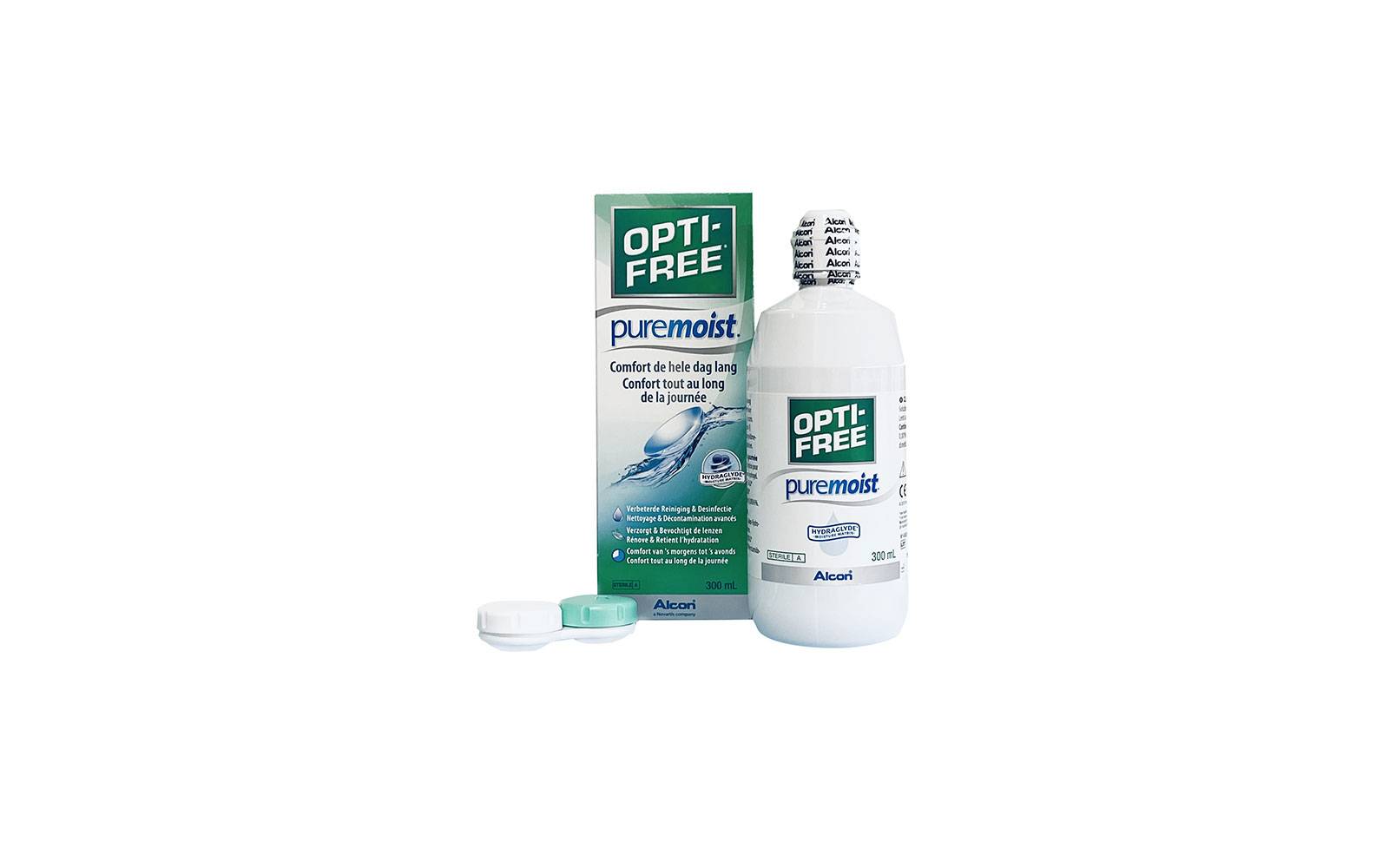 Opti-Free PureMoist 300 ml - Solution d'entretien pour lentilles de contact